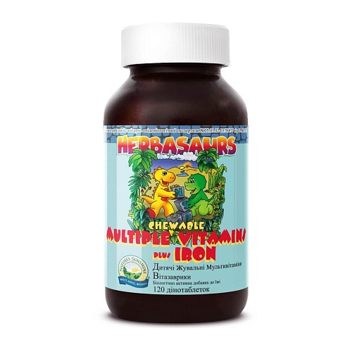 Вітазаврики (Children's Chewable Multiple Vitamins plus Iron - Herbasaurs)