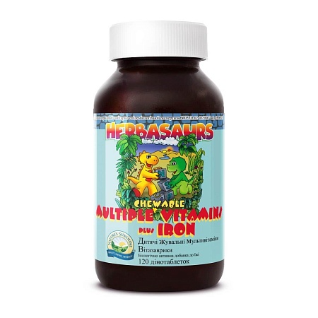 Витазаврики (Children's Chewable Multiple Vitamins plus Iron - Herbasaurs)